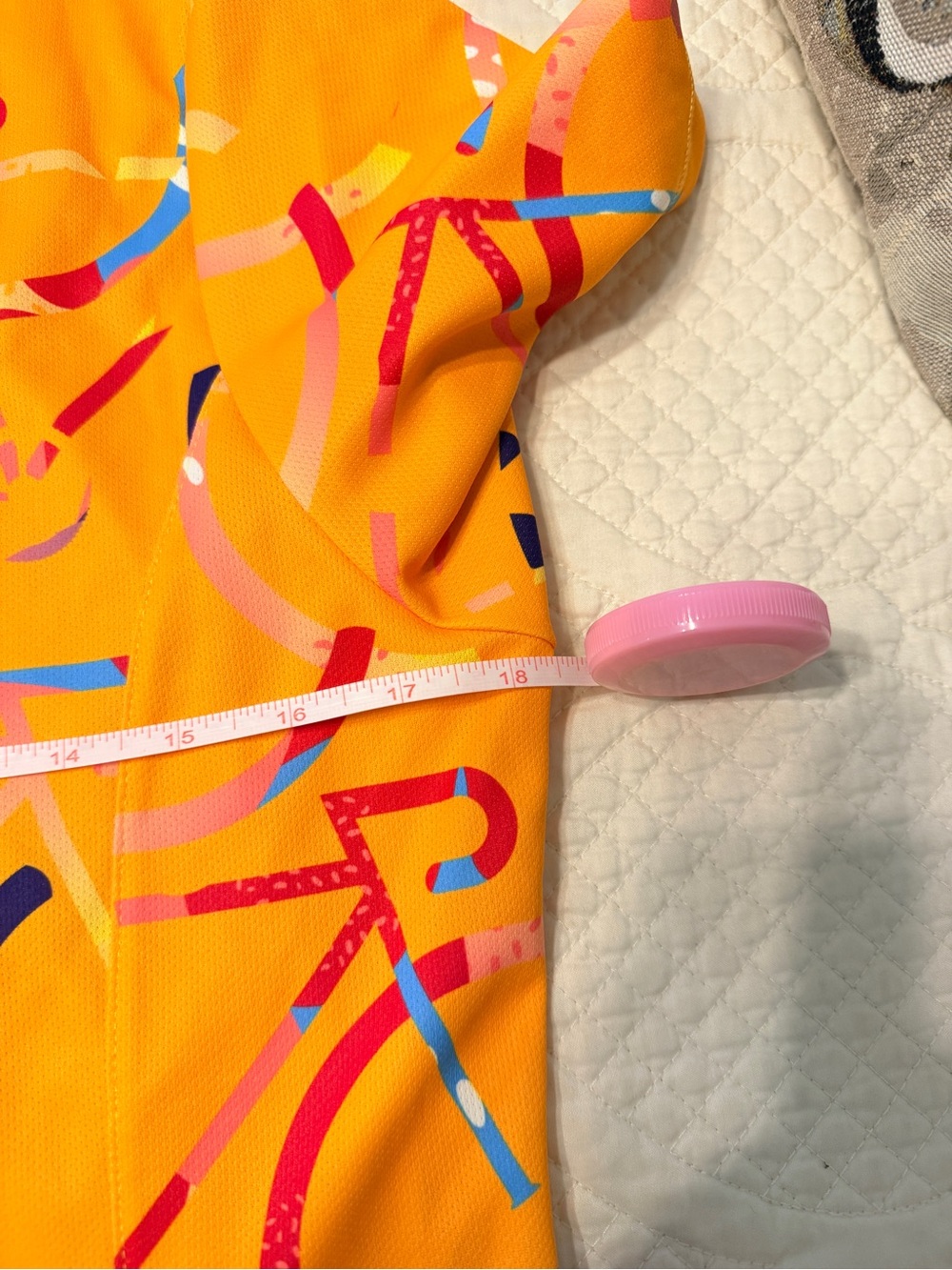 Terry Women's Orange Cycling Jersey with Graphic Bike Print - Picture 3 of 7